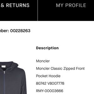 Moncler Men’s Tracksuit Size Medium